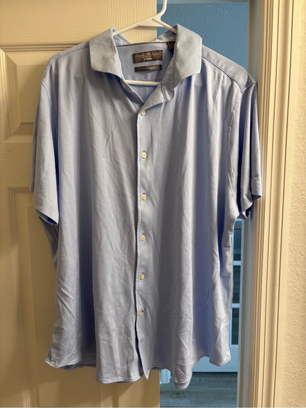 Daniel Cremieux Light Blue Short-Sleeve Button-Down Shirt